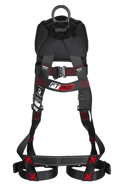 FT-Iron™ 2D Climbing Non-Belted Full Body Harness, Tongue Buckle Leg Adjustments