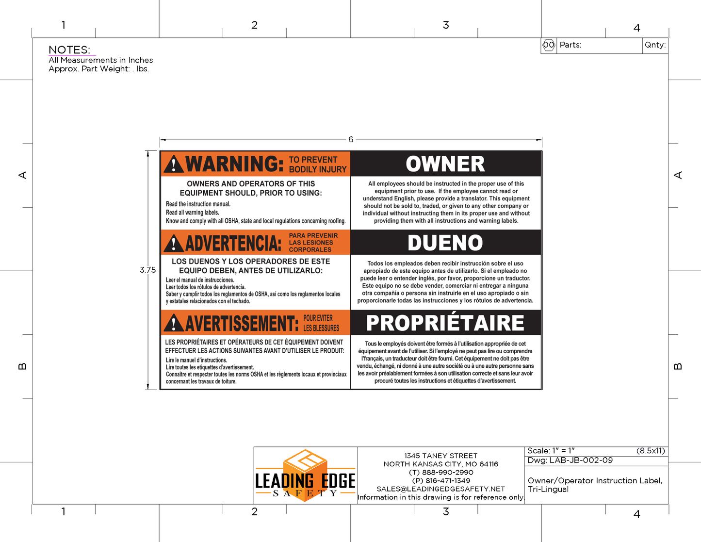 TRIREX WARNING LABELS