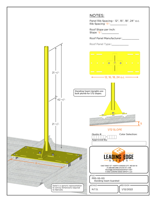 Standing Seam Guardrail